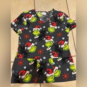 Dr.Seuss Grinch Scrub Top